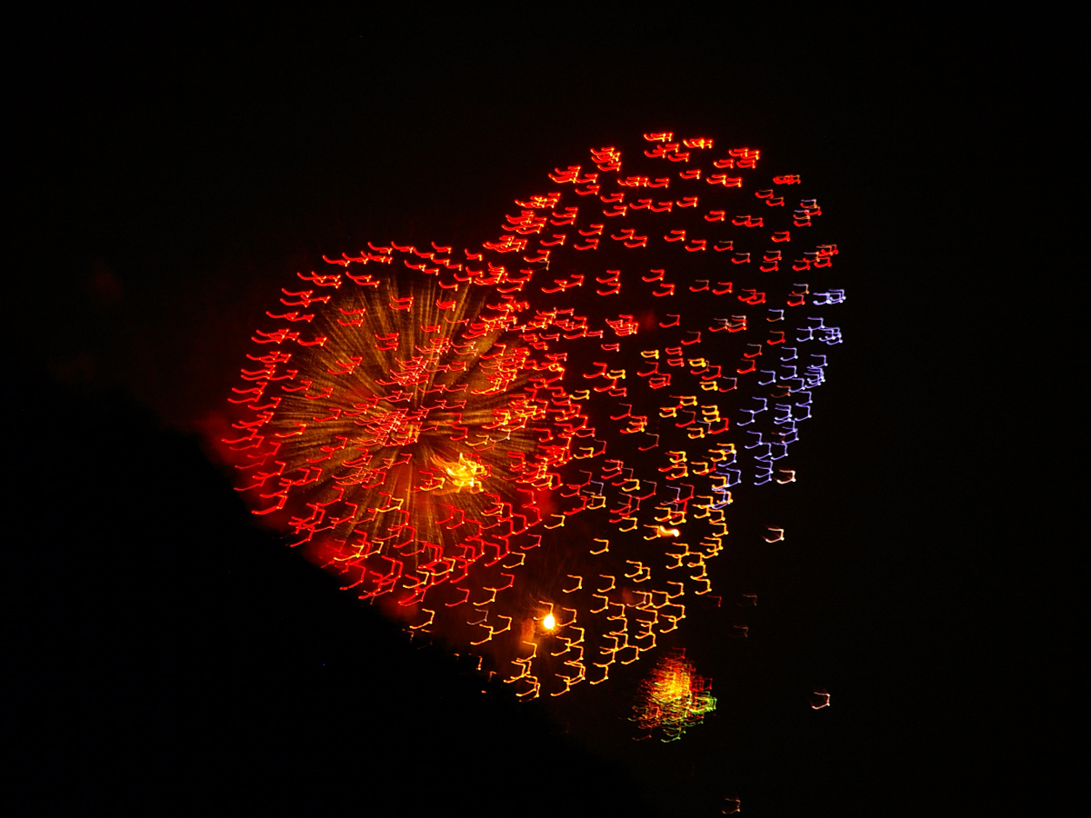 中村公園夏祭り 花火（ナイアガラ）