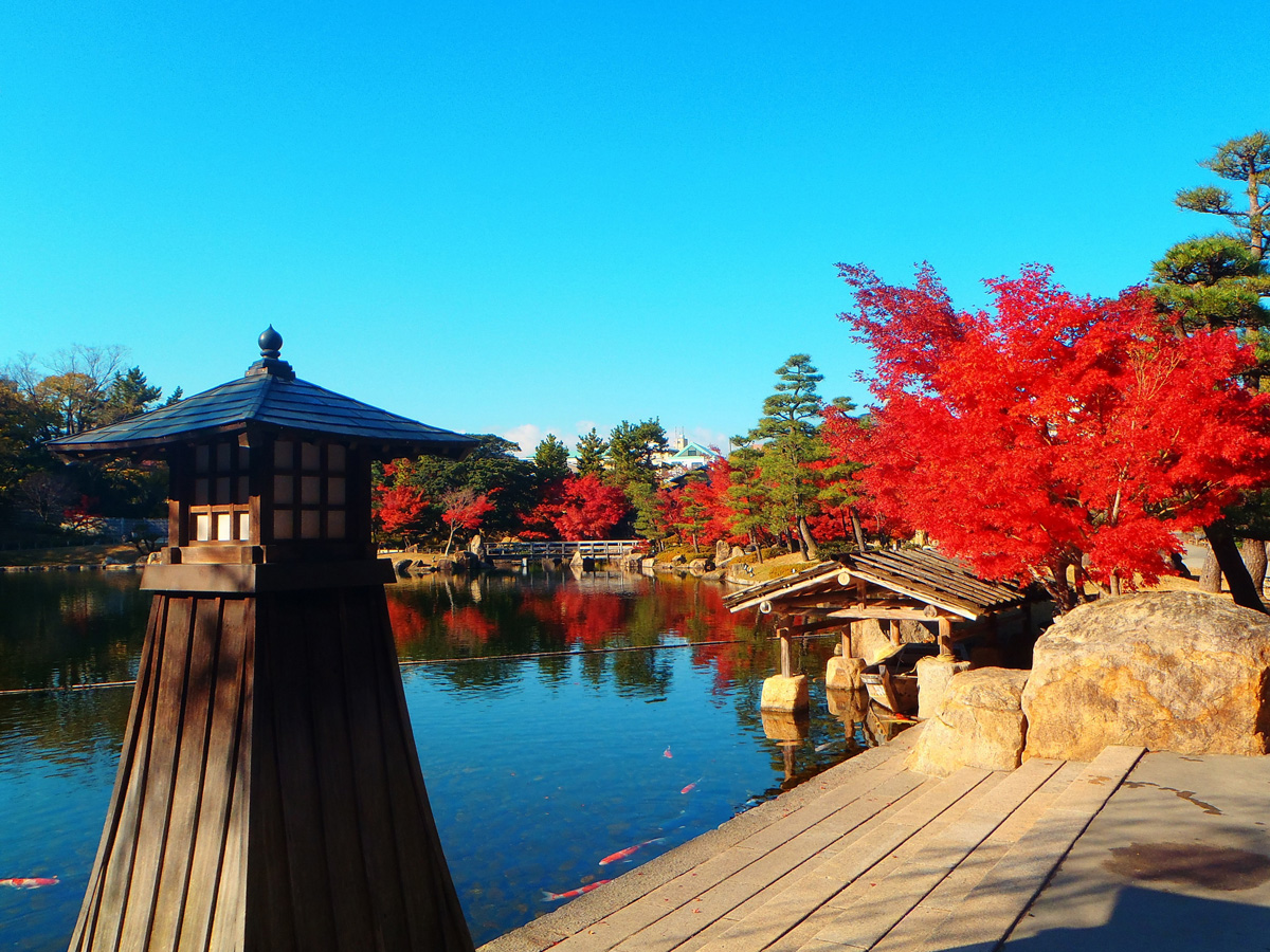 錦を纏う　徳川園　紅葉祭