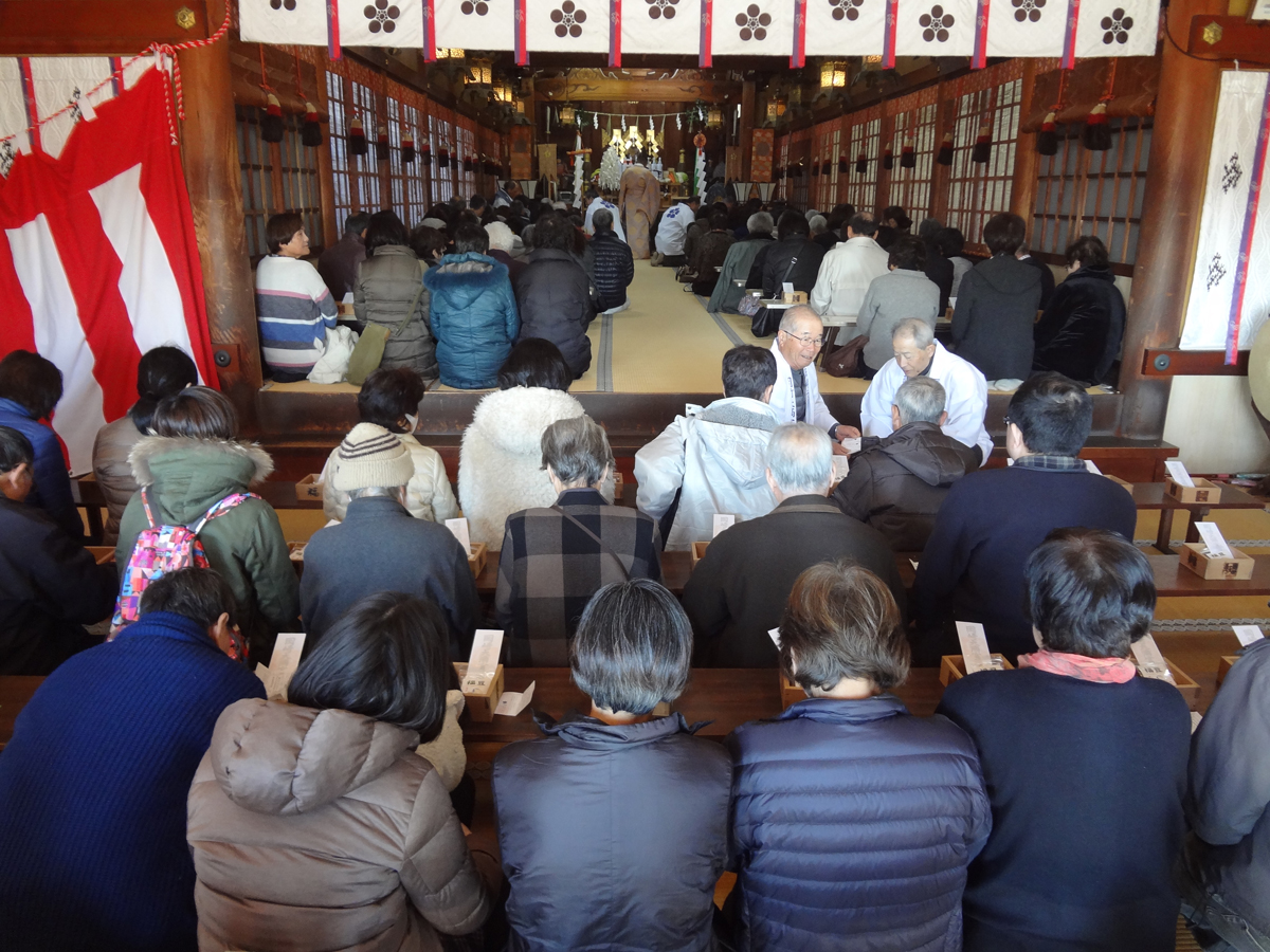 岡崎天滿宮　節分祭（撒豆）