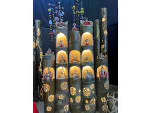 竹あかりとお雛さま展