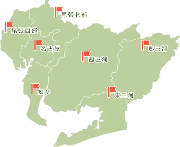 愛知県エリアマップ