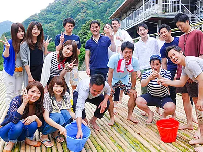 鮎のつかみどり 男川やな