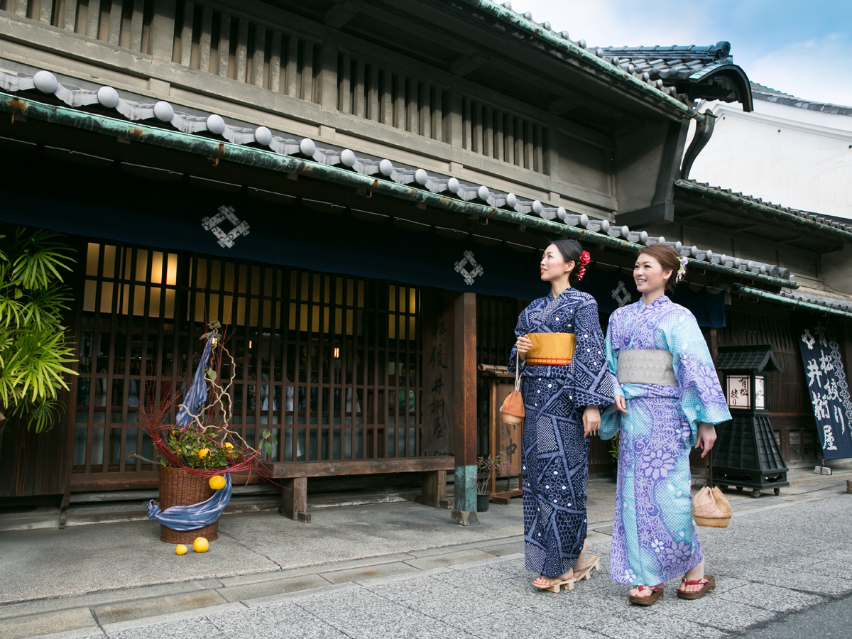 有松絞会館と有松・鳴海の古い町並み