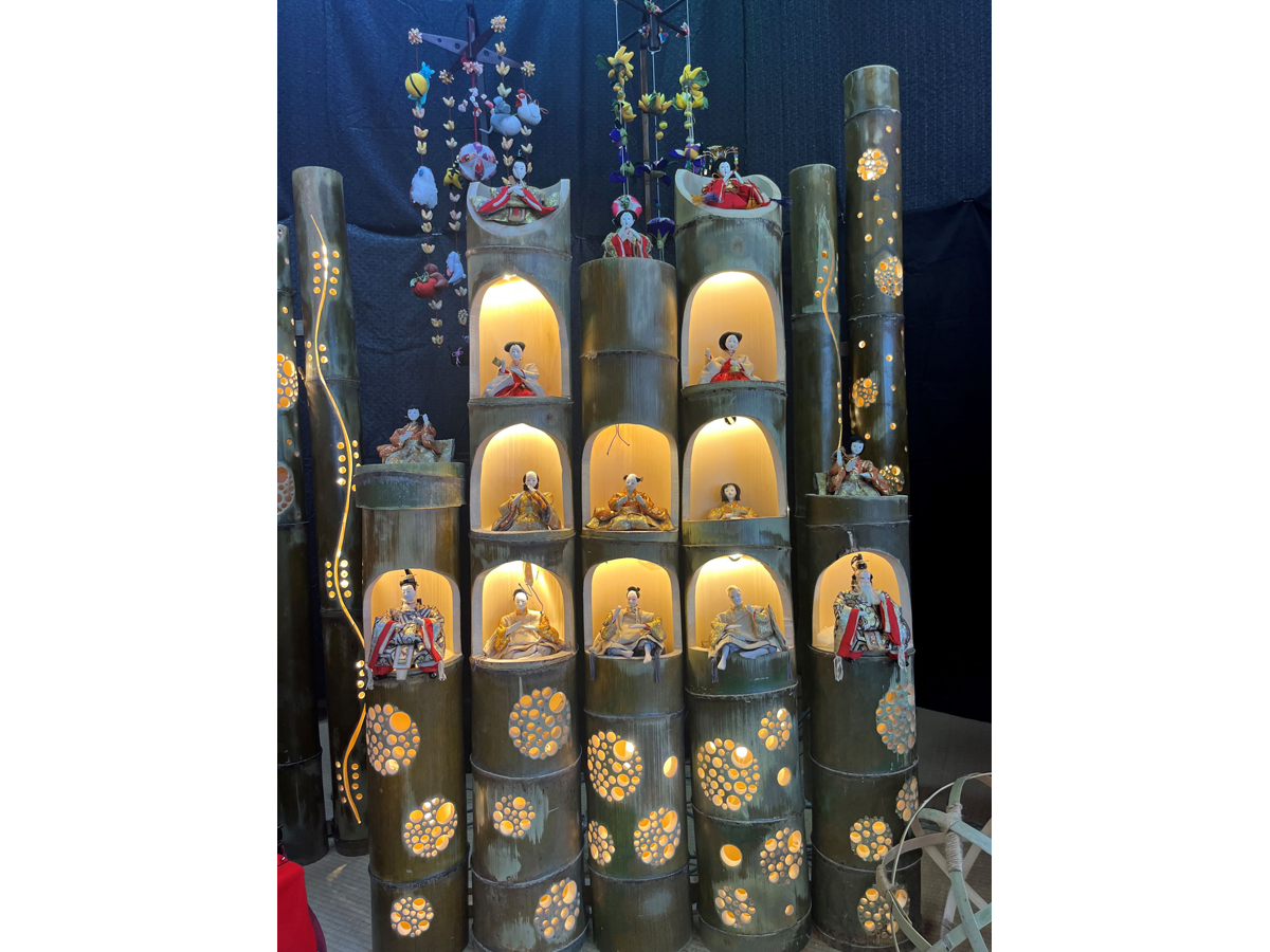竹あかりとお雛さま展